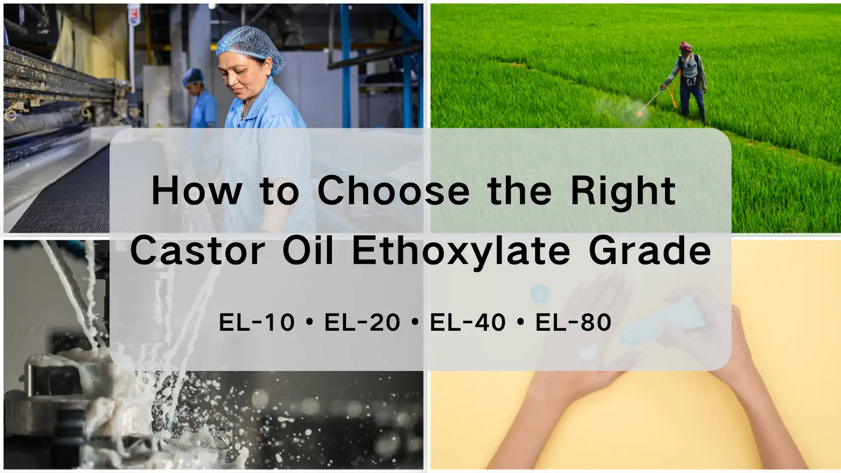 از EL-10 تا EL-80: چگونه اتوکسیلاسیون بر انتخاب گرید اتوکسیلات روغن کرچک تأثیر می گذارد
